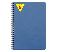 Clairefontaine 785664Cpack - Lote de 5 cuadernos para bolsas (tamaño A5, 14,8 x 21 cm, 120 páginas desmontables y 3 separadores con bolsillos de almacenamiento, fundas para tarjetas de grano de piel