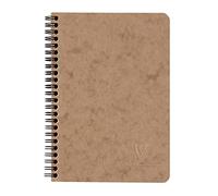 Clairefontaine 78566C Un Carnet à Pochettes Spiralé Tabac - A5 14,8x21 cm 120 Pages Détachables Lignées Papier Clairefontaine Blanc 90 g - Couverture Carte Lustrée Grain Cuir - Collection Age Bag