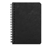 Clairefontaine 785921 C Cuaderno de espiral, Age Bag cuadriculado, 9.5 x 14 cm, 50 hojas, Negro