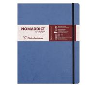 Clairefontaine 794464C Collection Age Bag An Elasticated Notebook Cosido My.Essential Blue - B5 19x25 cm - 192 páginas rayadas numeradas - Papel marfil de 90 g - Cubierta de tarjeta de piel brillante