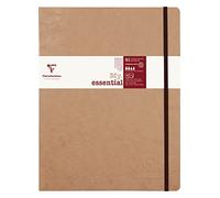 Clairefontaine ES 79446C Age Bag Collection Un Cuaderno Elástico Cosido My.Essential Tabaco - B5 19x25 cm - 192 Páginas Rayadas y Numeradas - Papel Marfil de 90 g