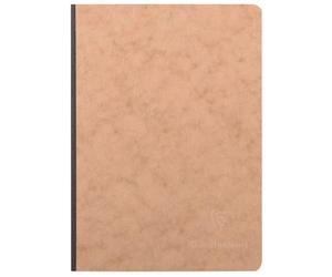 Clairefontaine 79542C Collection Age Bag Un Carnet Cousu Dos Toilé Tabac - A5 14,8x21 cm - 192 Pages Petits Carreaux - Papier Blanc 90 g - Couverture Carte Lustrée Grain Cuir