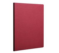 Clairefontaine 795462C A5 - Cuaderno de lino con rayas, 96 hojas, color rojo
