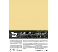 Clairefontaine 796022C - Contracolado Papel Pastelmat - 5 Hojas Contracoladas Cartulina Especial para Pasteles Secos - 24x32 cm 360g 1,8 mm - Amarillo dorado