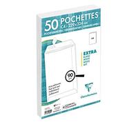 Clairefontaine 805050C - Paquete de 50 bolsas C4 blancas - 229 x 324 mm - Autoadhesivas - 90 g/m²