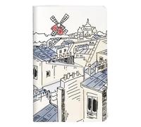 Clairefontaine 812431C - Mini cuaderno de costura cosido, hilo molino rojo, 7,5 x 12 cm, 48 páginas lisas, papel blanco, 90 g, colección Moulin rojo, 6 visuales, entrega aleatoria