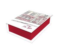 Clairefontaine 812447C - Une Petite Boite de Rangement en Carton Multifonctions Rectangulaire motifs Moulin Rouge - 9,5x6,5x3 cm - Collection Moulin Rouge - 3 visuels, livraison aléatoire