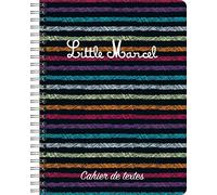 Clairefontaine 812696C Little Marcel - Cuaderno de texto en espiral (152 páginas, 17 x 22 cm, 90 g, cuadriculado, cubierta visual aleatoria