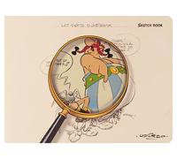 Clairefontaine 813029C - Cuaderno cosido Sketchbook Dibujado a lápiz bajo la lupa de Asterix sobre fondo blanco - 21x16 cm-paisaje - 60 páginas de papel de dibujo Sketch 90g marfil liso