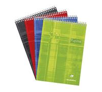 Clairefontaine 8150C - Un bloc pupitre à spirale en-tête 160 pages détachables 21x29,7 cm 90g unies blanches, couverture carte pelliculée couleur aléatoire