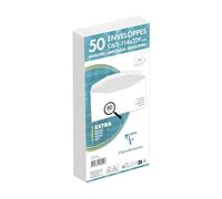 Clairefontaine 8219C - Paquete de 50 sobres blancos DL2-114x229mm - Solapa adhesiva - 80 g/m²