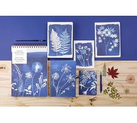Clairefontaine 83505C - Broché Un Carnet Souple Motif Floral/Cyanotype - A5 14,8 x 21 cm - 160 páginas Lignées Papier Blanc 90g - Dos Brut - Colección Cyanotype - 2 visuelas, Livraison aléatoire