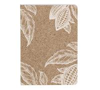 Clairefontaine ES 83543C - Una cubierta de cuaderno con hilo cosido Papel hecho de cáscaras de cacao - A6 10,5x14,8 cm 96 páginas rayadas 90g Papel marfil - 3 visuales, libr. aleatorio