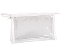 Clairefontaine 8487C - Estuche escolar rectangular, estuche de maquillaje, 22 x 4 x 14 cm, transparente