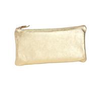 Clairefontaine 8705C - Trousse Scolaire Plate 22x11 cm en Véritable Cuir irisé, Or