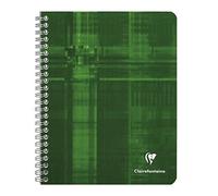 Clairefontaine 883C - Un cahier à spirale 120 pages 16,5x21 cm 90g lignées avec marge, couverture carte pelliculée couleur aléatoire