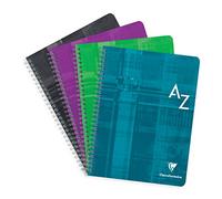 Clairefontaine 8998C - Libretas con alambre (17 x 22 cm, cuadradas, 90 g, 90 hojas, varios colores, 5 unidades)