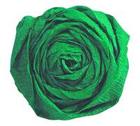 Clairefontaine 901074C - Pack de 10 Hojas Papel Crespón Estándar 2 x 0.50 m, Papel Crepé (40% Papel Crespó/Pinocho), Verde Oscuro