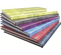 Clairefontaine 9042C - Un cahier broché rembordé rigide 192 pages 21x29,7 cm 90g petits carreaux, couverture carte pelliculée couleur aléatoire