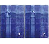 Clairefontaine 9140C - Un cahier broché dos toilé 192 pages 21x29,7 cm 90g unies, couverture carte pelliculée couleur aléatoire (Paquete de 2)