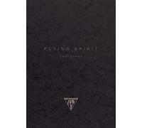 Clairefontaine 930020C Flying Spirit - Cuaderno de 60 hojas de papel esquisse marfil, 19 x 25 cm, 90 g, tapa de tarjeta negra, ilustración impresa en la parte trasera aleatoria