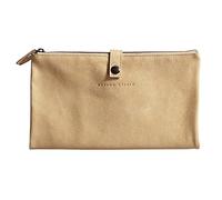 Clairefontaine 930029C - Estuche Flying Spirit plano y plegado 2 compartimentos L 27 x H 23,6 x 2,8 cm, piel de cordero auténtica, color beige.