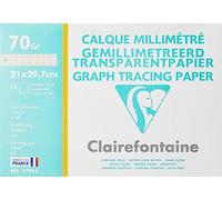 Clairefontaine 93950 C - Papel de calco (12 hojas, 21 x 29,7 cm), transparente 70/75 g