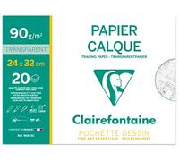 Clairefontaine 93950 C - Papel de calco (50 hojas, 50 x 65 cm, 90/95 g), transparente 90/95 g