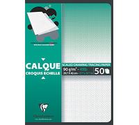 Clairefontaine 93950 C - Papel de calco (50 hojas, 50 x 65 cm, 90/95 g), transparente 92 g