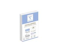 Clairefontaine 9416C - Paquete de 20 sobres blancos Triomphe C6 con rayas - 114 x 162 mm - Engomados - 130 g/m²