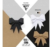 Clairefontaine 95006C - Un paquete de 100 hojas origami 20x20cm 80g Surtido Neutral