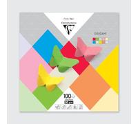 Clairefontaine 95007C PaperTouch - Papel de origami, 20 x 20 cm, 80 g, 100 hojas, varios colores