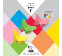 Clairefontaine 95007C PaperTouch - Papel de origami, 20 x 20 cm, 80 g, 100 hojas, varios colores