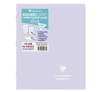 Clairefontaine 951475C - Koverbook BLUSH piqué PP bicolore opaque 17x22cm 96p séyès Lilas/Vert tilleul