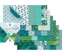 Clairefontaine, 95354C, Origami, 60 hojas, 15x15 cm, 70gr, Diseños variados (30 diseños x 2 hojas), CHIC VEGETAL