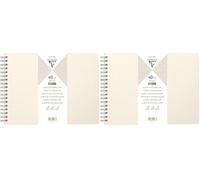 Clairefontaine 95433C - Álbum de espiral Diy 40 hojas blancas 32 x 24 cm, 200 g, tapa dura marfil irisado (Paquete de 2)