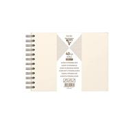 Clairefontaine 95435C - Un álbum para personalizar 40 hojas de papel blanco de 200 g en formato 21 x 16 cm (cobertura de color marfil irisado)