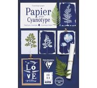 Clairefontaine 95861C - Lote de 10 hojas de papel para cianotipo - Papel de dibujo grueso - 300 g m/² - Papel para huellas solares - Papel de impresión solar - Tamaño A4-21 x 29,7 cm