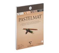 Clairefontaine 96005C - Un bloc encollé papier Pastelmat 12 feuilles 18x24 cm 360g couleurs assorties (Blanc, Sienne, Brun et Antracite)