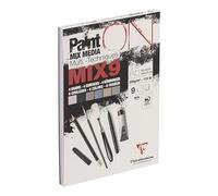 Clairefontaine 960074C - PaintON MIX9 Bloc encolado multitécnica - 27 hojas Papel de dibujo multitécnica - Surtido con 9 papeles x 3 hojas - A5 14,8 x 21 cm 250g