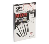 Clairefontaine 960076C - PaintON MIX9 Bloc Pegado Multitécnica - 27 Hojas Papel de Dibujo Multitécnica - Surtido con 9 Papeles x3 Hojas - A4 21x29,7 cm 250g
