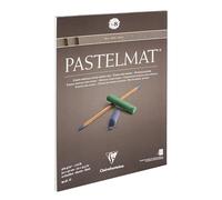 Clairefontaine 96015C Bloc Collé Pastelmat n°8-12 Feuilles Carte Spéciale pour Pastels Secs - 30x40 cm 360g - Brun - Intercalaires en Papier Cristal