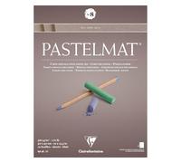 Clairefontaine 96015C Bloc Collé Pastelmat n°8-12 Feuilles Carte Spéciale pour Pastels Secs - 30x40 cm 360g - Brun - Intercalaires en Papier Cristal