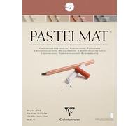 Clairefontaine 96054C Bloc Pegado Pastelmat n°7-12 Hojas Cartulina Especial para Pasteles Secos - 30x40 cm 360g - 4 Colores Surtidos - Separadores de Papel Cristal
