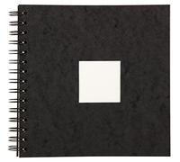 Clairefontaine 96060 C - Álbum de viaje de doble espiral para acuarela (, DIN A5, color Negro 20 x 20 cm