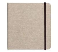 Clairefontaine 96101C - Cuaderno de viaje Goldline 64 páginas de papel de dibujo blanco 10,5 x 14,8 cm, 180 g, tapa tejada y cierre elástico