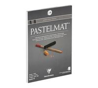 Clairefontaine 96213C Bloc Pegado Pastelmat n°9-12 Hojas Cartulina Especial para Pasteles Secos - 18x24 cm 360g - Gris Oscuro - Separadores en Papel Cristal