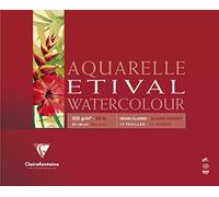 Clairefontaine 96379 C bloque Etival grano Classic encollé 4 lados 10 hojas 30 x 40 cm 200 G