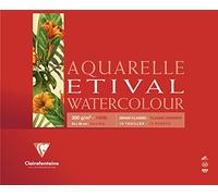 Clairefontaine 96396 C bloque Etival grano Classic encollé 4 lados 10 hojas 24 x 30 cm 300 G