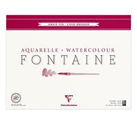 Clairefontaine Bloc de papel de acuarela, a 4 caras, grano grueso, Fontaine/Hadern 42x56